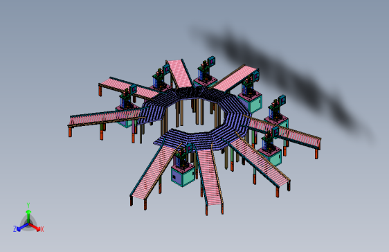 注塑设备的环形工件线