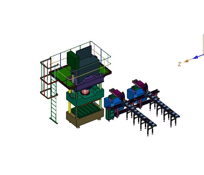 自动冲压线上的产品中转台