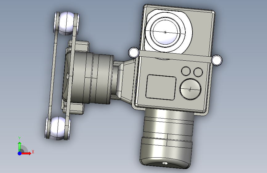 A2003214-适用于GoPro的迷你3D云台(Feiyutech) 正面视图