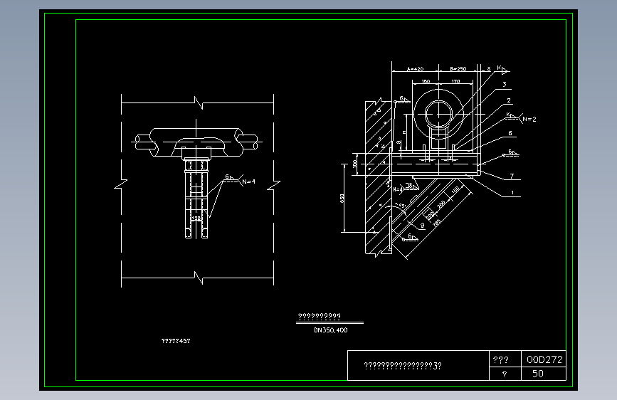 50-焊于柱上保温单管导向滑动支架图（3）