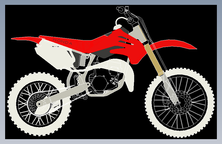 A3002478-本田 CR85 模型 2D