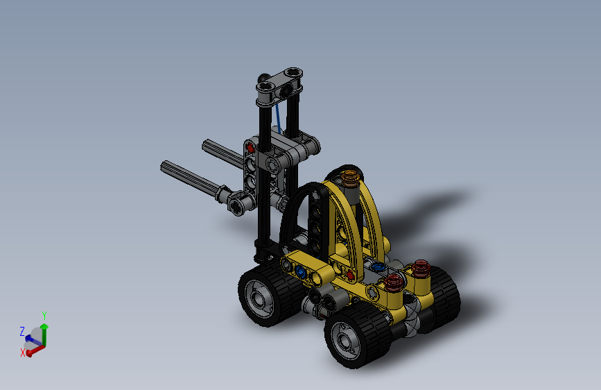 A3002606-3D乐高套装8290 - 迷你叉车模型