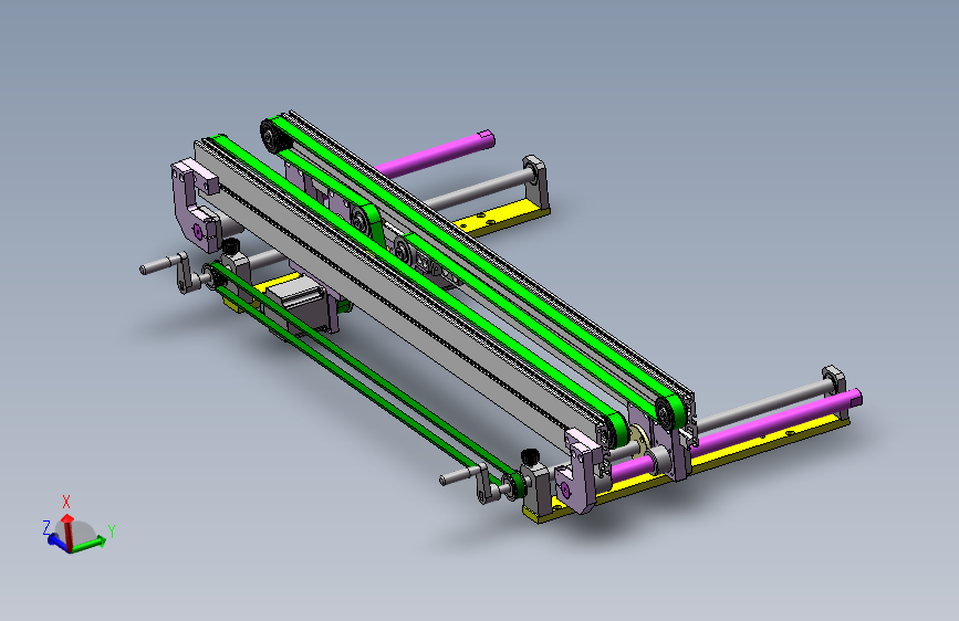 可调间距双轨输送机