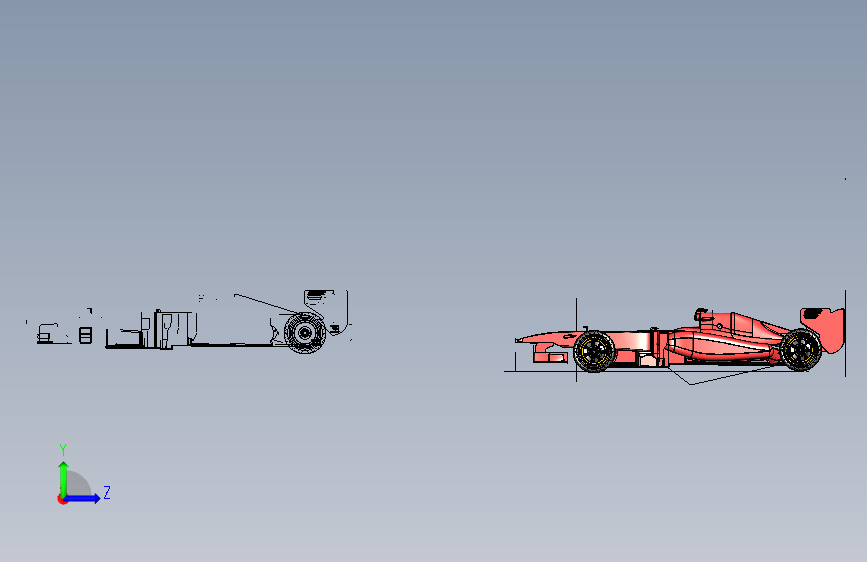 A3002717-法拉利 f150 f1 2011赛车 左侧视图