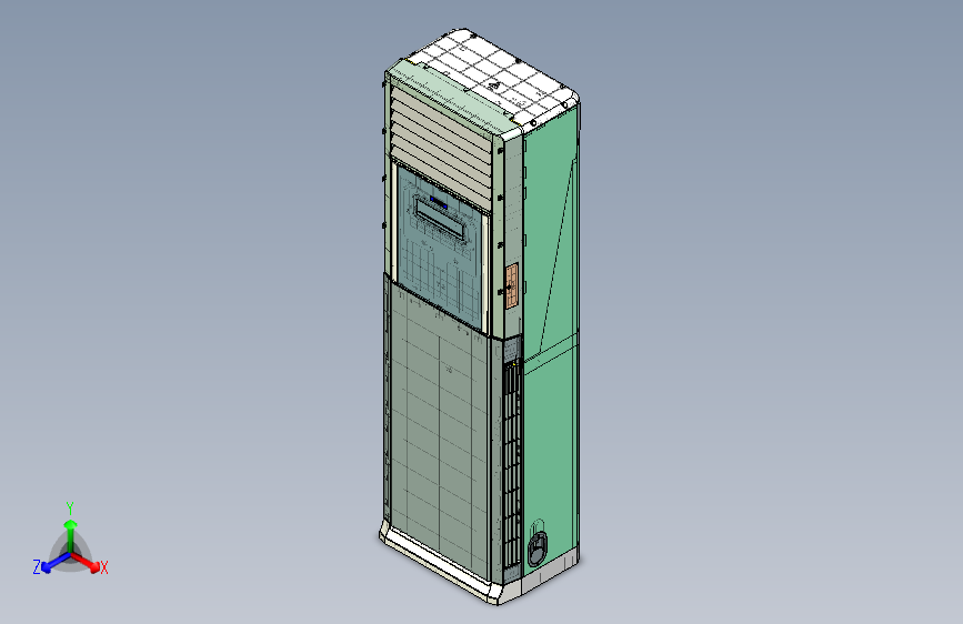 格力空调柜机产品模型图--836474-1000