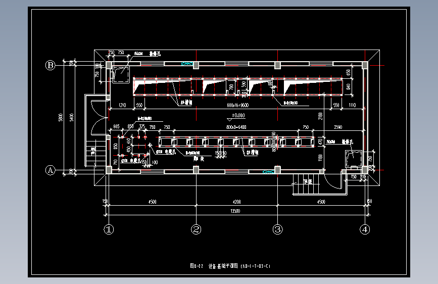图6-22 设备基础平面图(KB-1-T-03-C) 