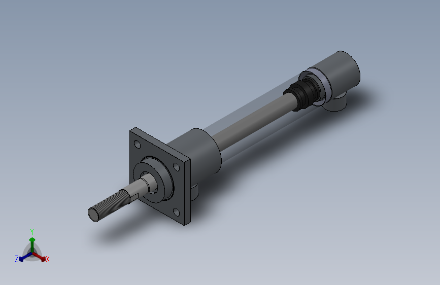 焊接式液压缸（杆端安装）25x16x124 mm