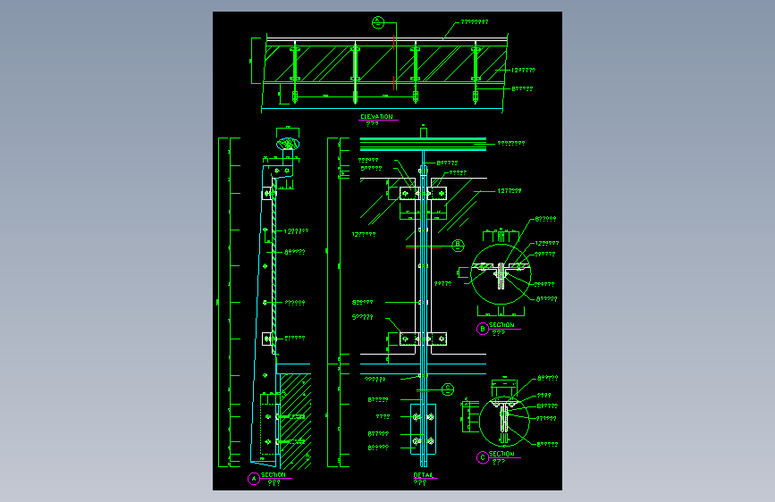 033-螺旋楼梯栏杆详图3