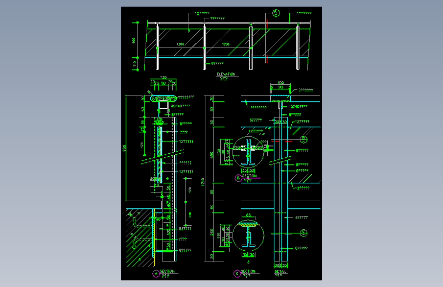 035-螺旋楼梯栏杆详图5