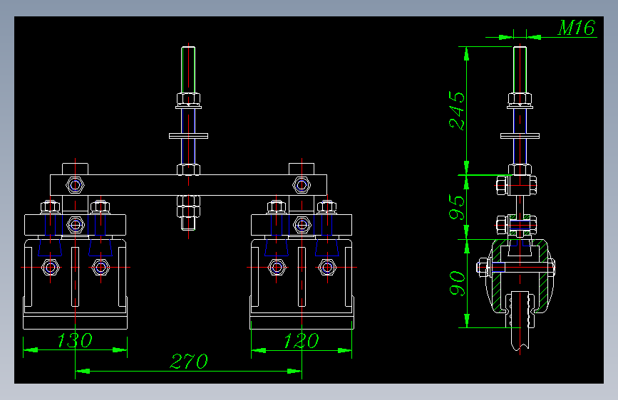 186-点式幕墙j吊夹系列节点详图2