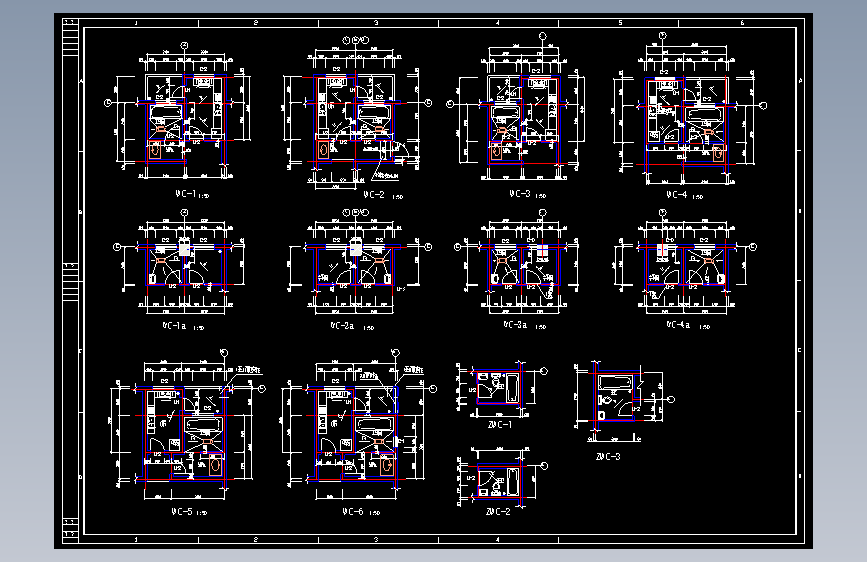 各种厨厕施工大样图