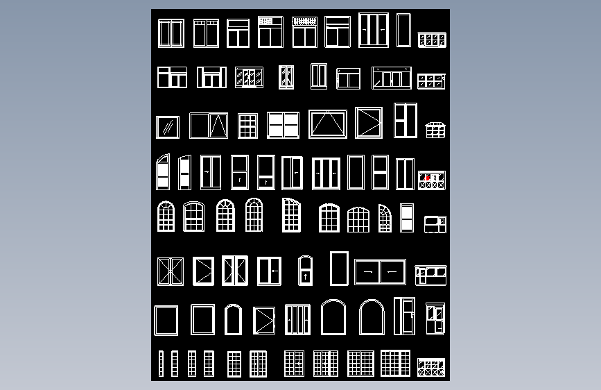 门窗平面立面CAD -(1)