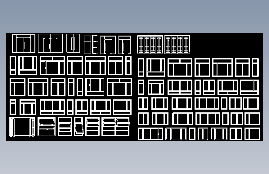 门窗平面立面CAD -(3)