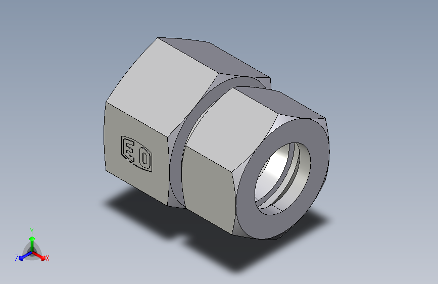 直通内螺纹接头GAI30SMCF.igs