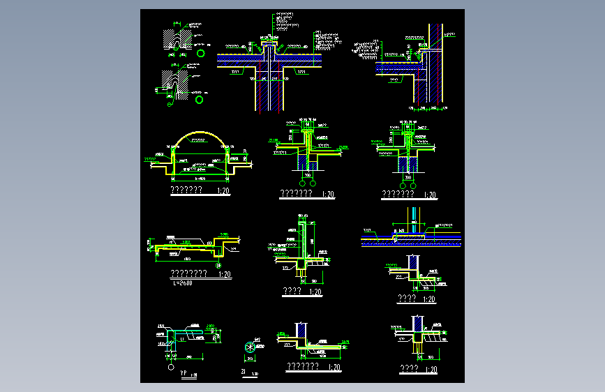 023-雨棚节点详图