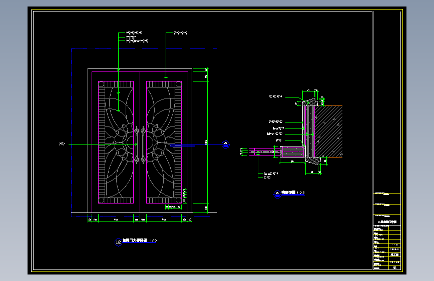 包间装饰门详图