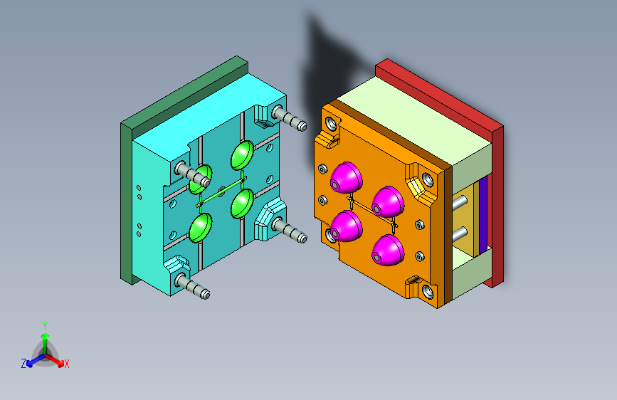 B2002957-4 差模注射模具（设计）