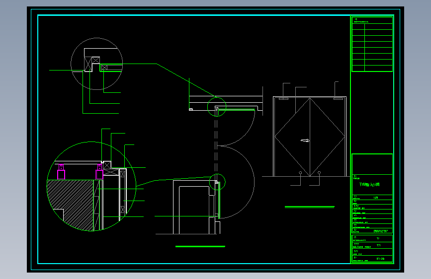 不锈钢防火门详图