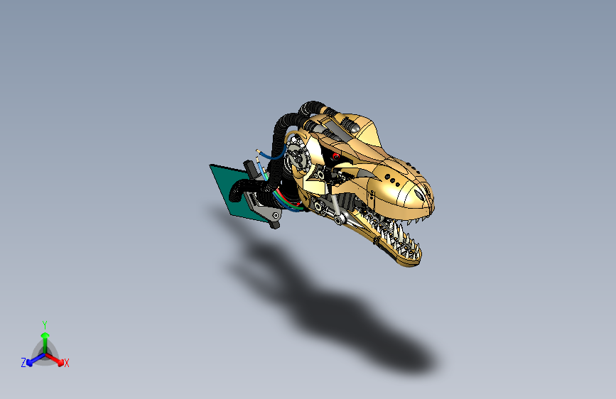 B2003130-迪诺雷克斯蒸汽朋克恐龙头