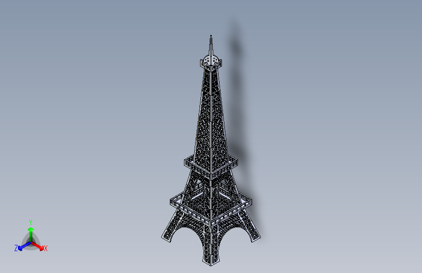 B2003181-埃菲尔铁塔拼图-剪纸