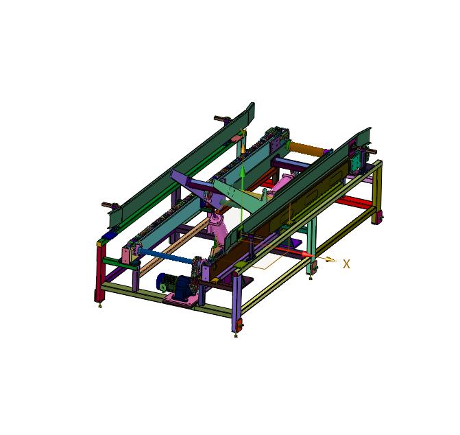 板链输送线支撑自动翻转的设备