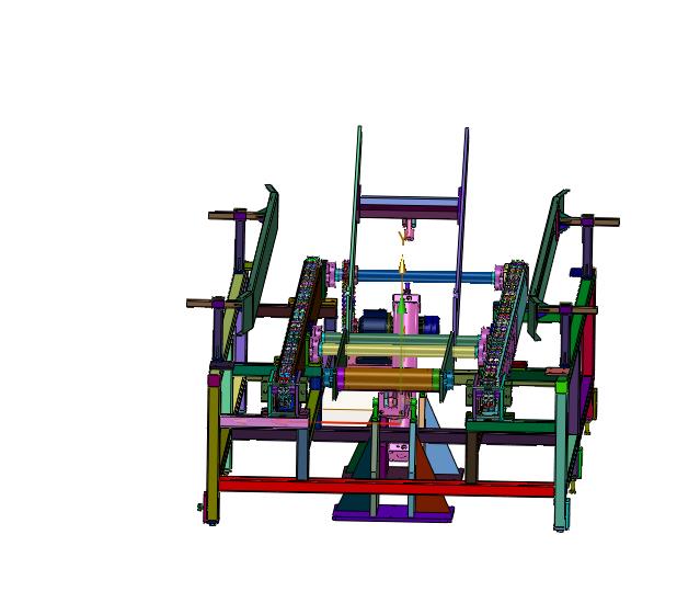 板链输送线支撑自动翻转的设备