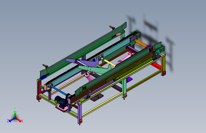 板链输送线支撑自动翻转的设备