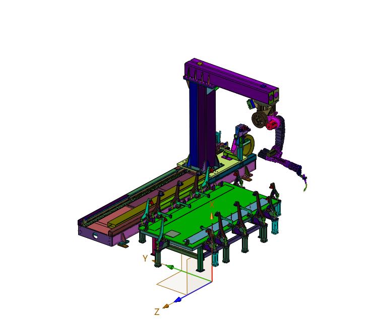 地板加强结构机器人焊接装置