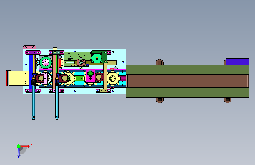 电机轴承盖喷油机 俯视图