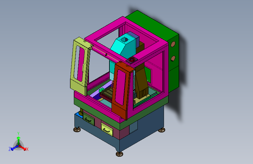 上开门式全罩双头玻璃精雕机