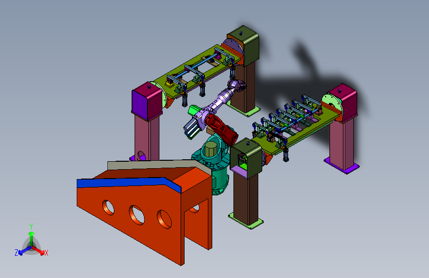 自动化焊接防撞杆工作站