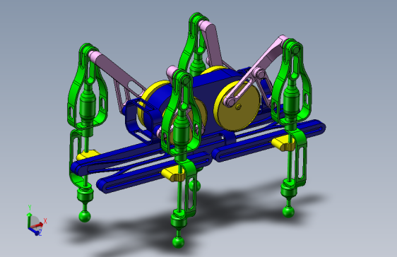 1597简易精巧四足行走机构