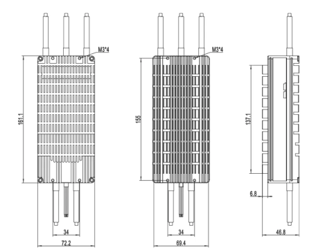 AMPX 200A(12-24S) 高压无人机电调
