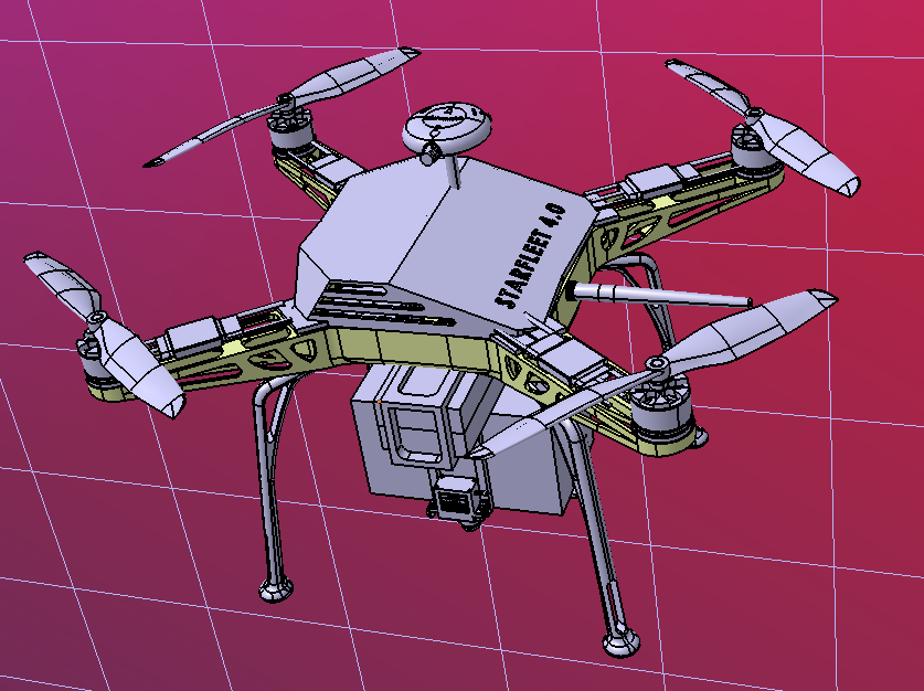 带保护脚架及机架的无人机结构