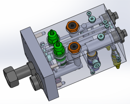 带插装阀腔的定制液压集成块