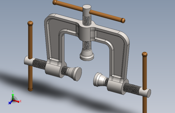 三向C型夹钳设计