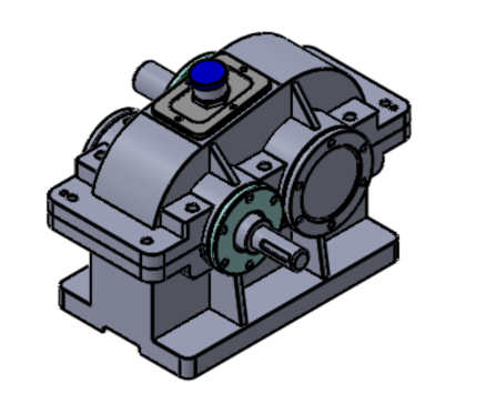 一级斜齿轮传动减速器