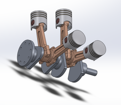 90度V4发动机布局