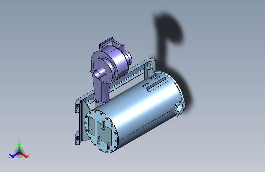 带鼓风机炉子   step