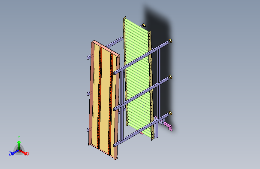单排带刹辊滚轮架