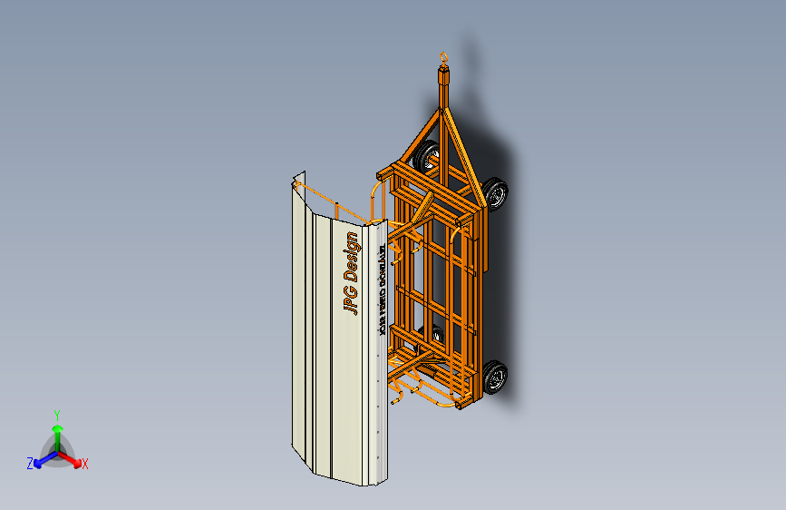 钢材运载小拖车