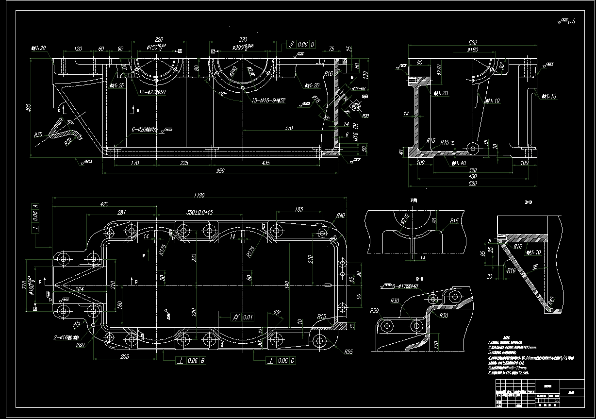 YZ减速器箱体加工工艺与夹具设计 含三维 二维 说明书