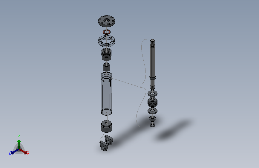 A0001813-焊接型液压缸（前法兰安装）100x56x227 毫米