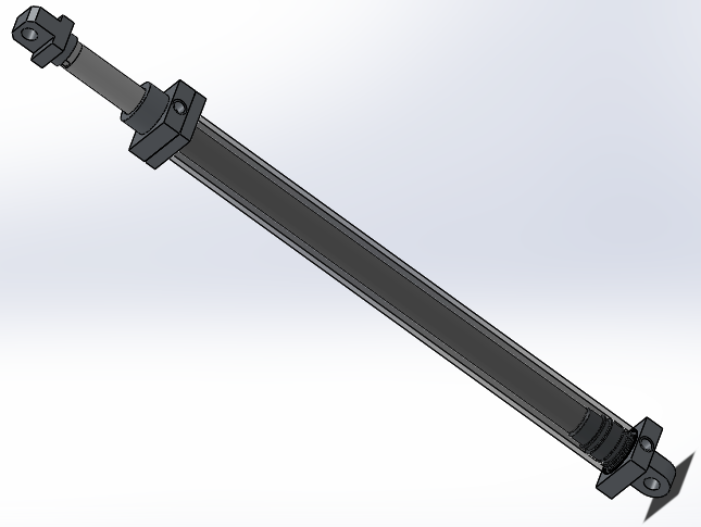 A0001806-连杆液压缸(缓冲 - 前法兰安装)100.8x56x227 毫米