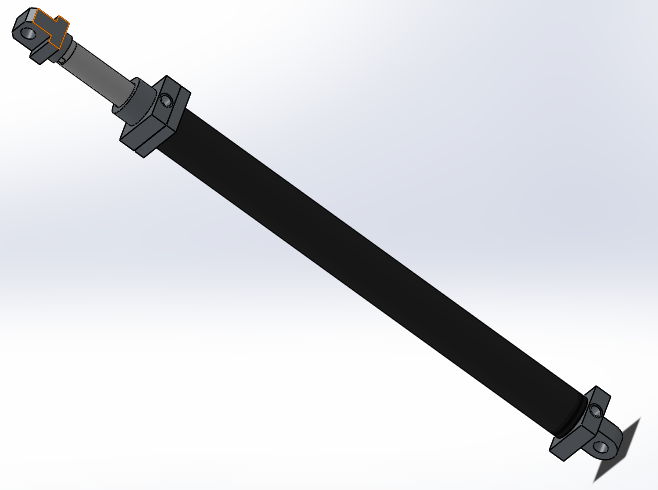 A0001806-连杆液压缸(缓冲 - 前法兰安装)100.8x56x227 毫米