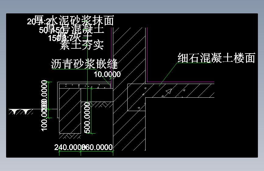建筑设计院CAD节点大样详图块外墙屋地面防水钢楼梯 (1045)