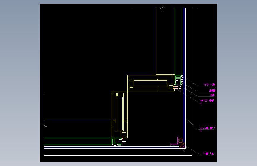 节点大样详图块外墙屋地面防水钢楼梯结构 (105)