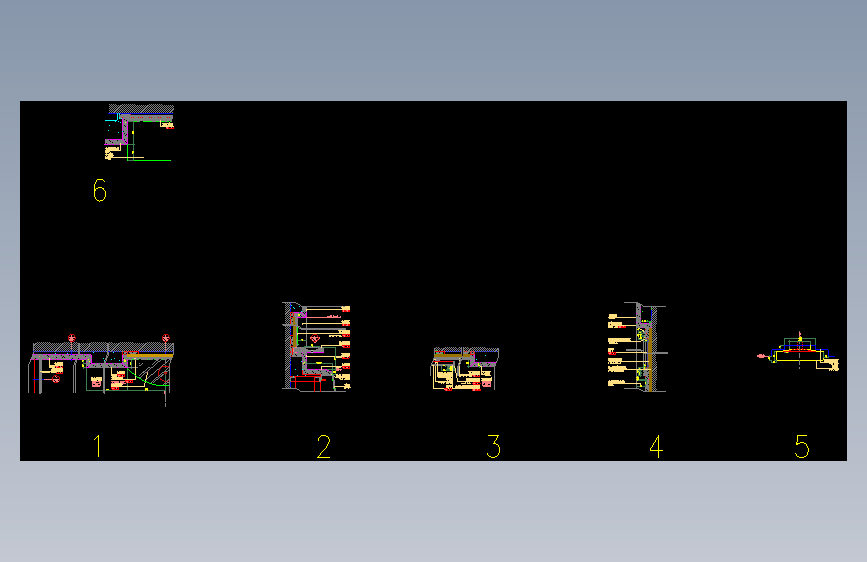 节点大样详图块外墙屋地面防水钢楼梯结构施工 (9)