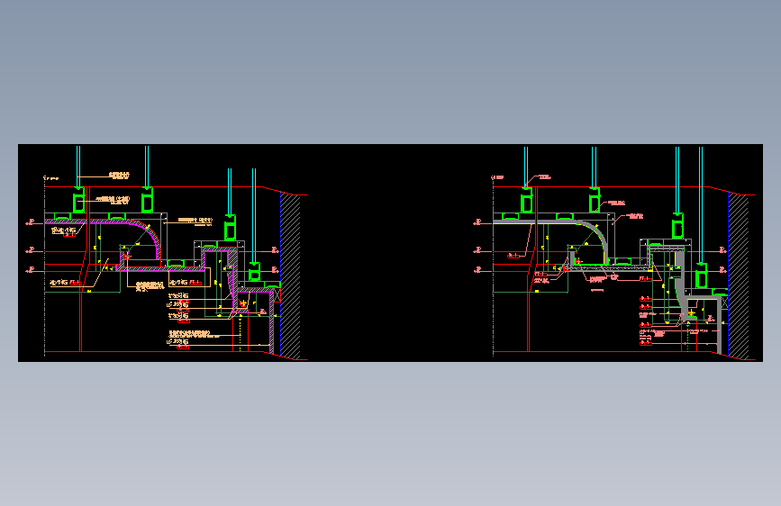 节点大样详图块外墙屋地面防水钢楼梯结构施工 (13)