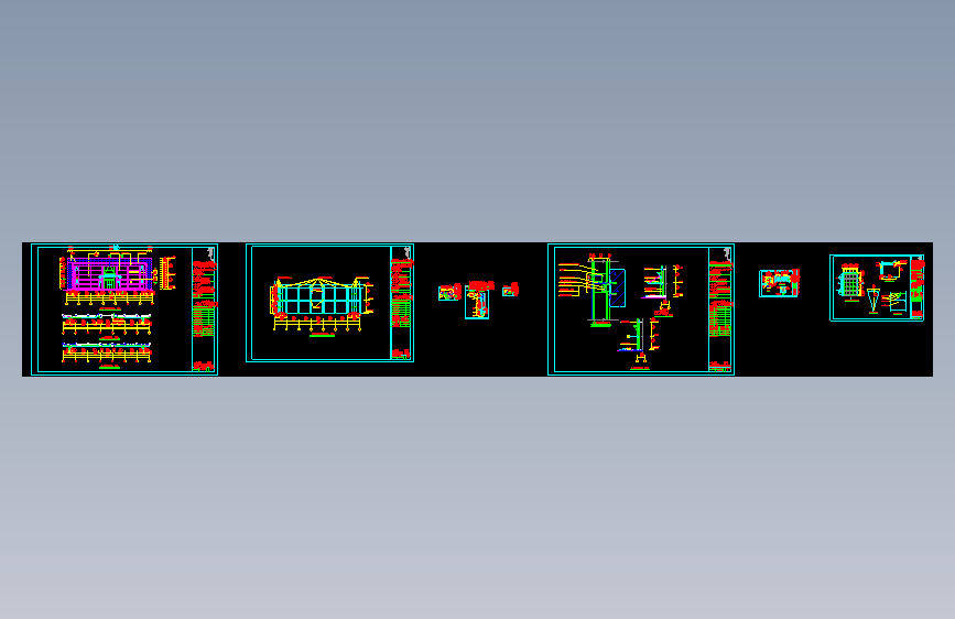 门厅正（西B-6）立面图